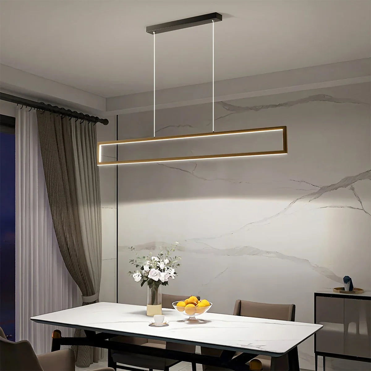 flairel Vincent Matte Black Pendant Light for Dining Area