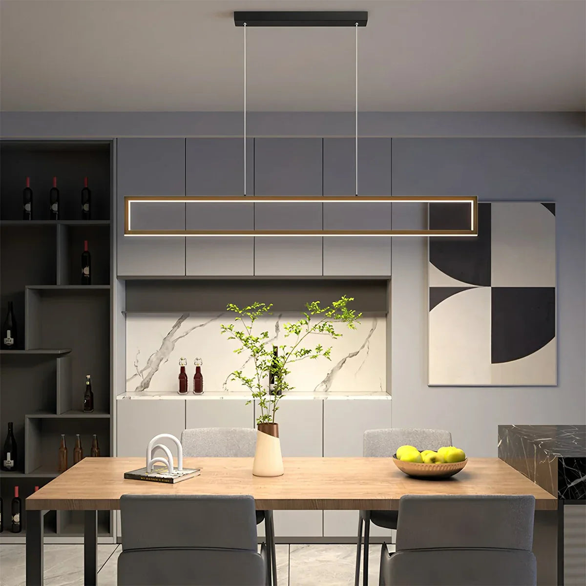 flairel Vincent Matte Black Pendant Light for Dining Area