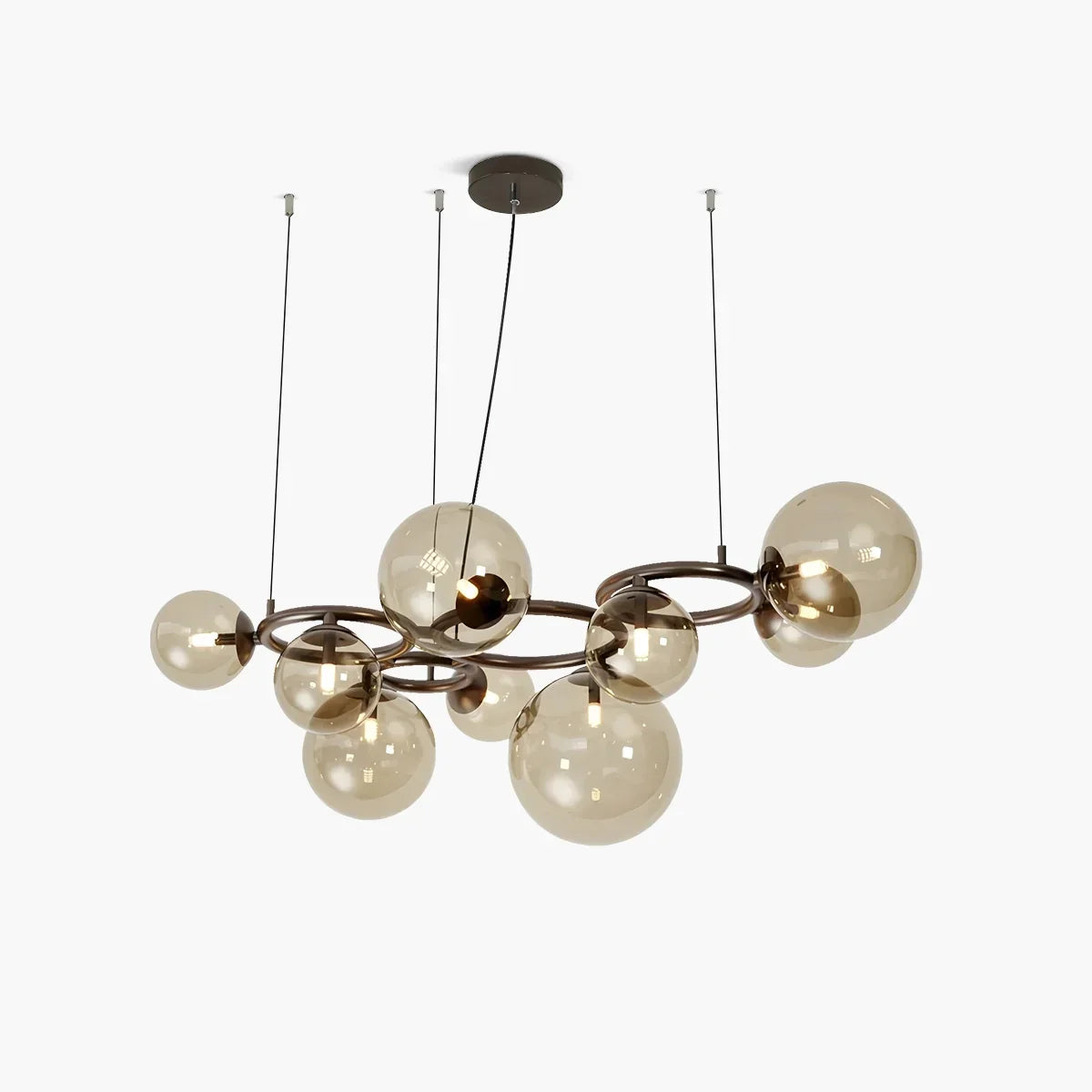 flairel Luxurious Single-Tone Glass Spheres Chandelier