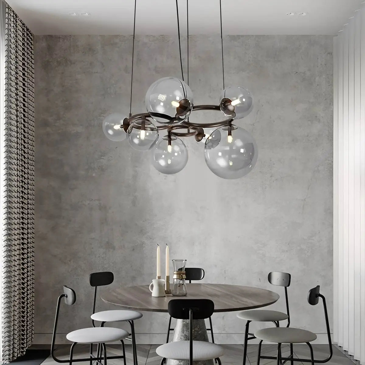 flairel Luxurious Single-Tone Glass Spheres Chandelier