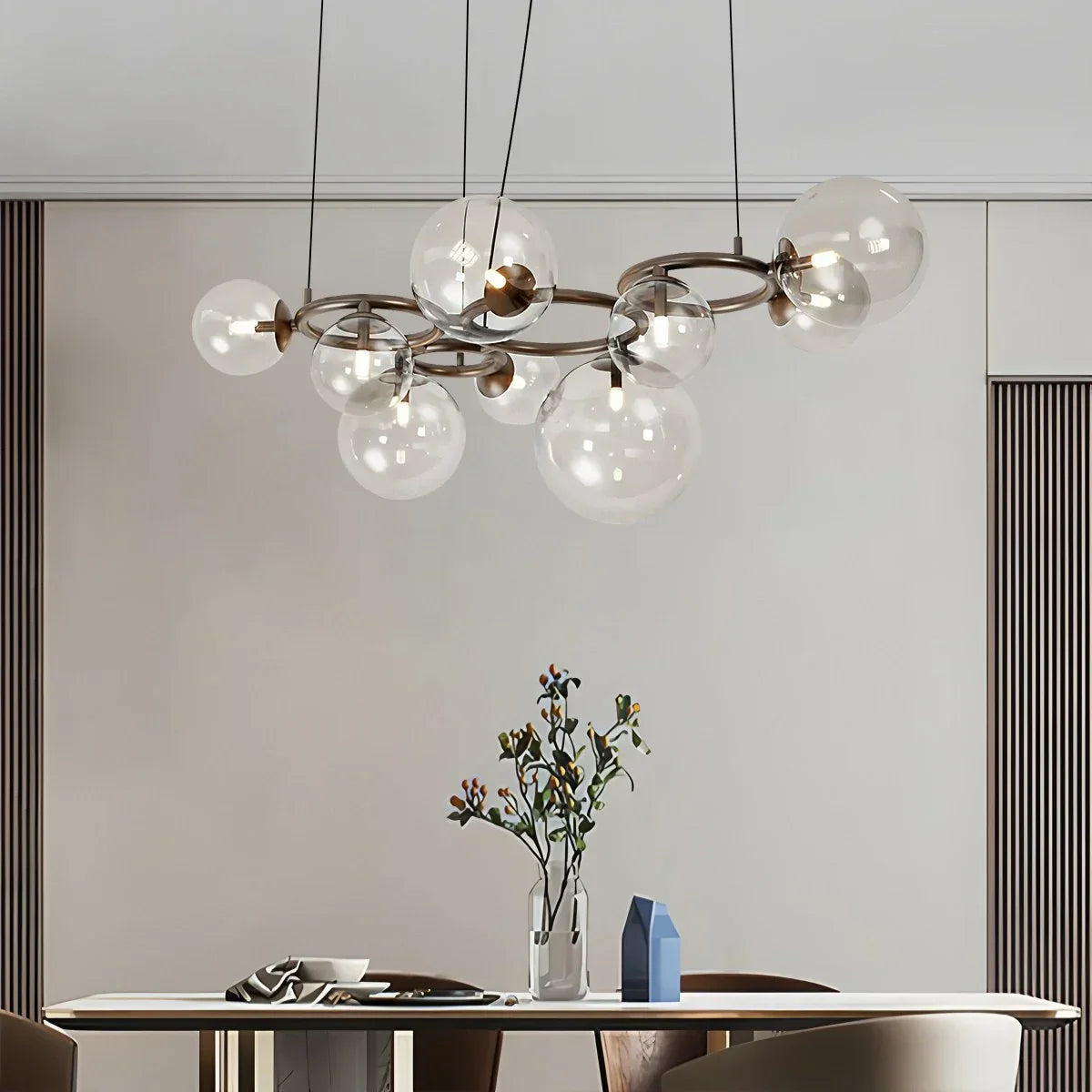 flairel Luxurious Single-Tone Glass Spheres Chandelier