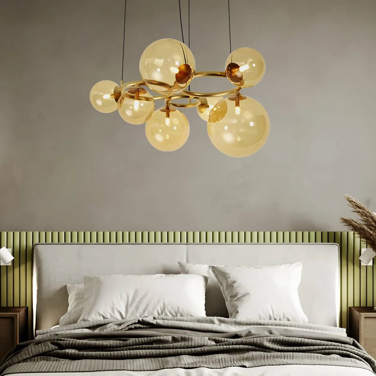 flairel Luxurious Single-Tone Glass Spheres Chandelier