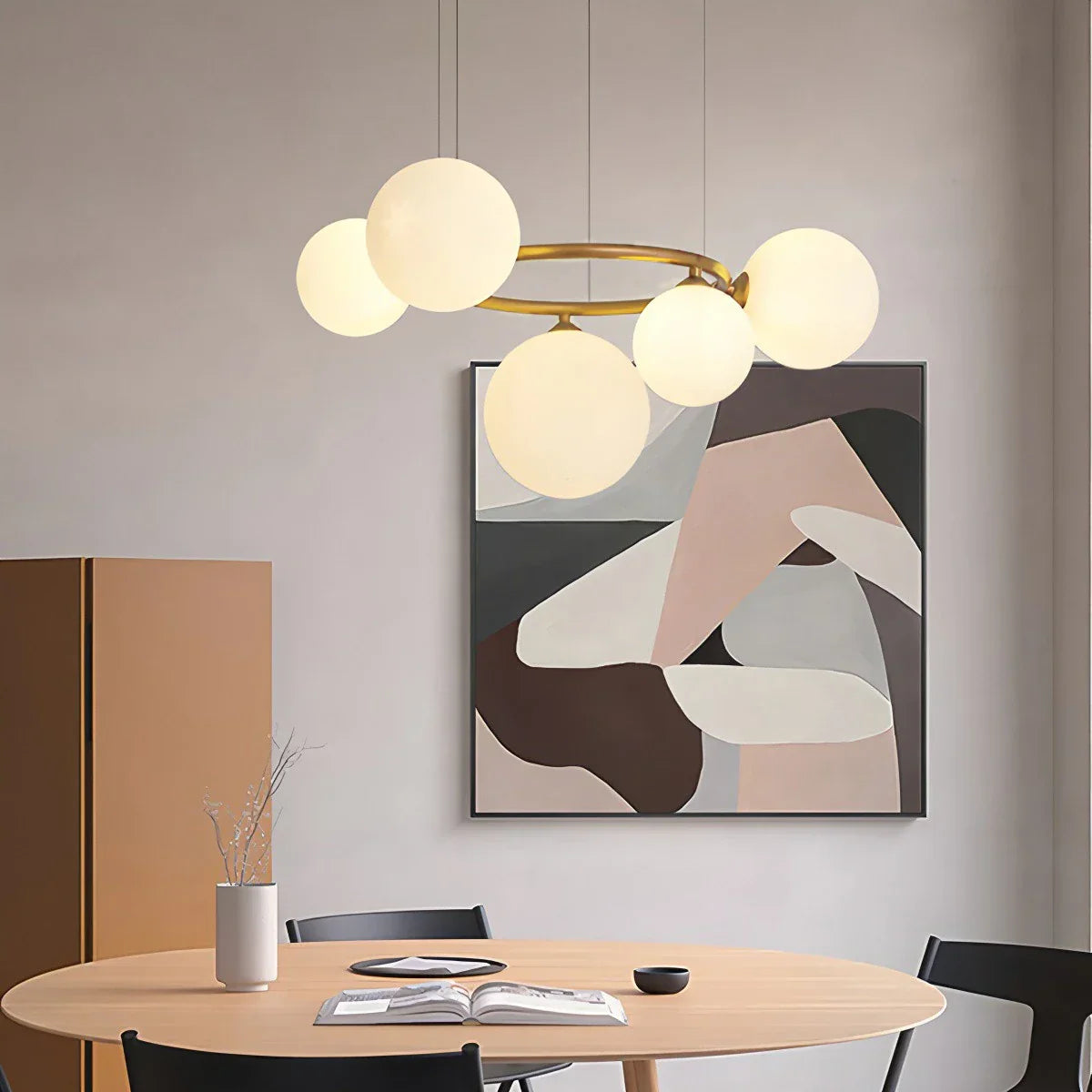 flairel Luxurious Single-Tone Glass Spheres Chandelier