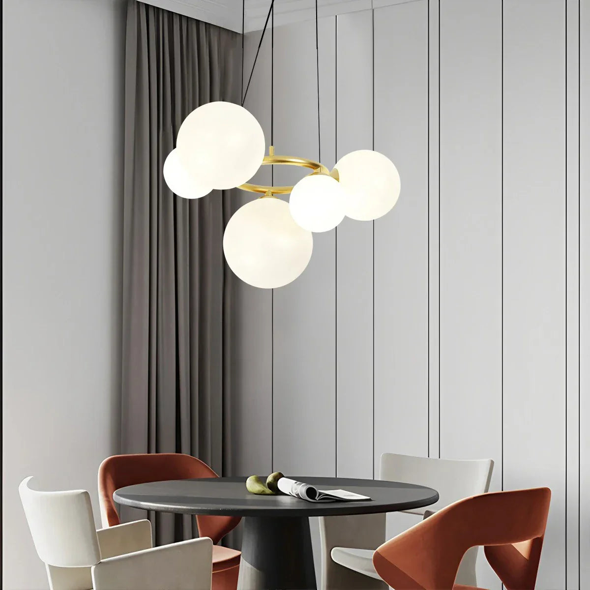 flairel Luxurious Single-Tone Glass Spheres Chandelier