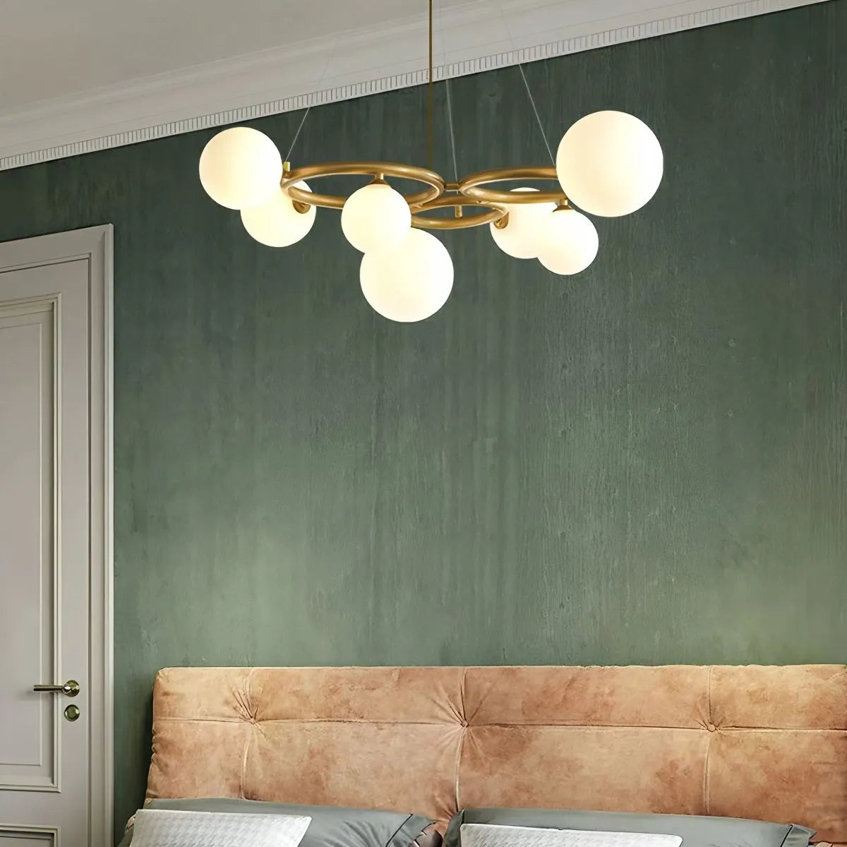 flairel Luxurious Single-Tone Glass Spheres Chandelier