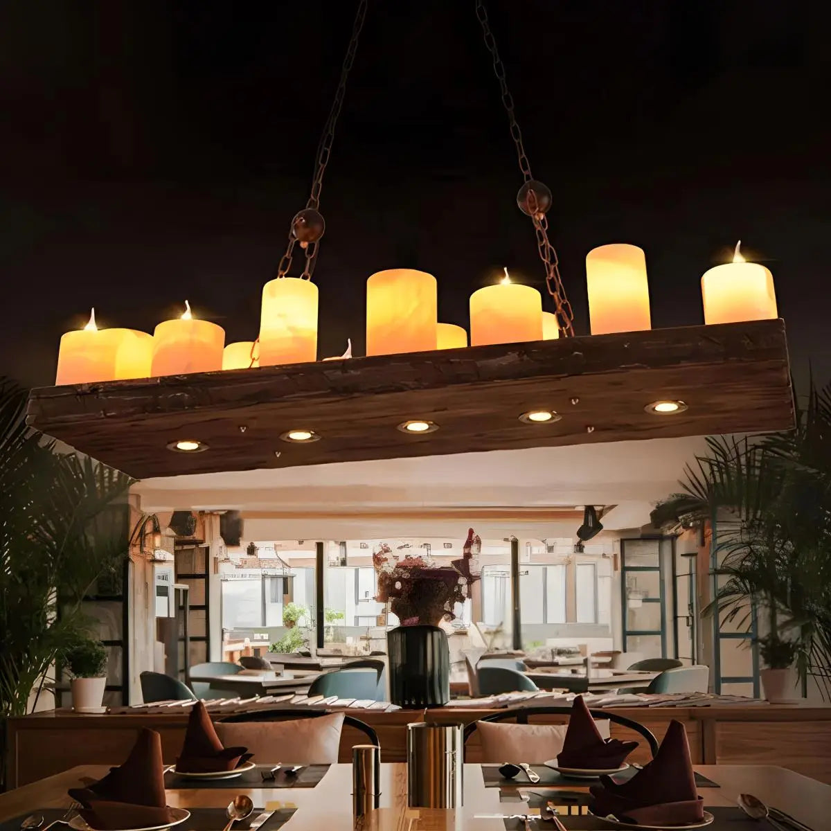 flairel Austin Farmhouse Candle Chandelier