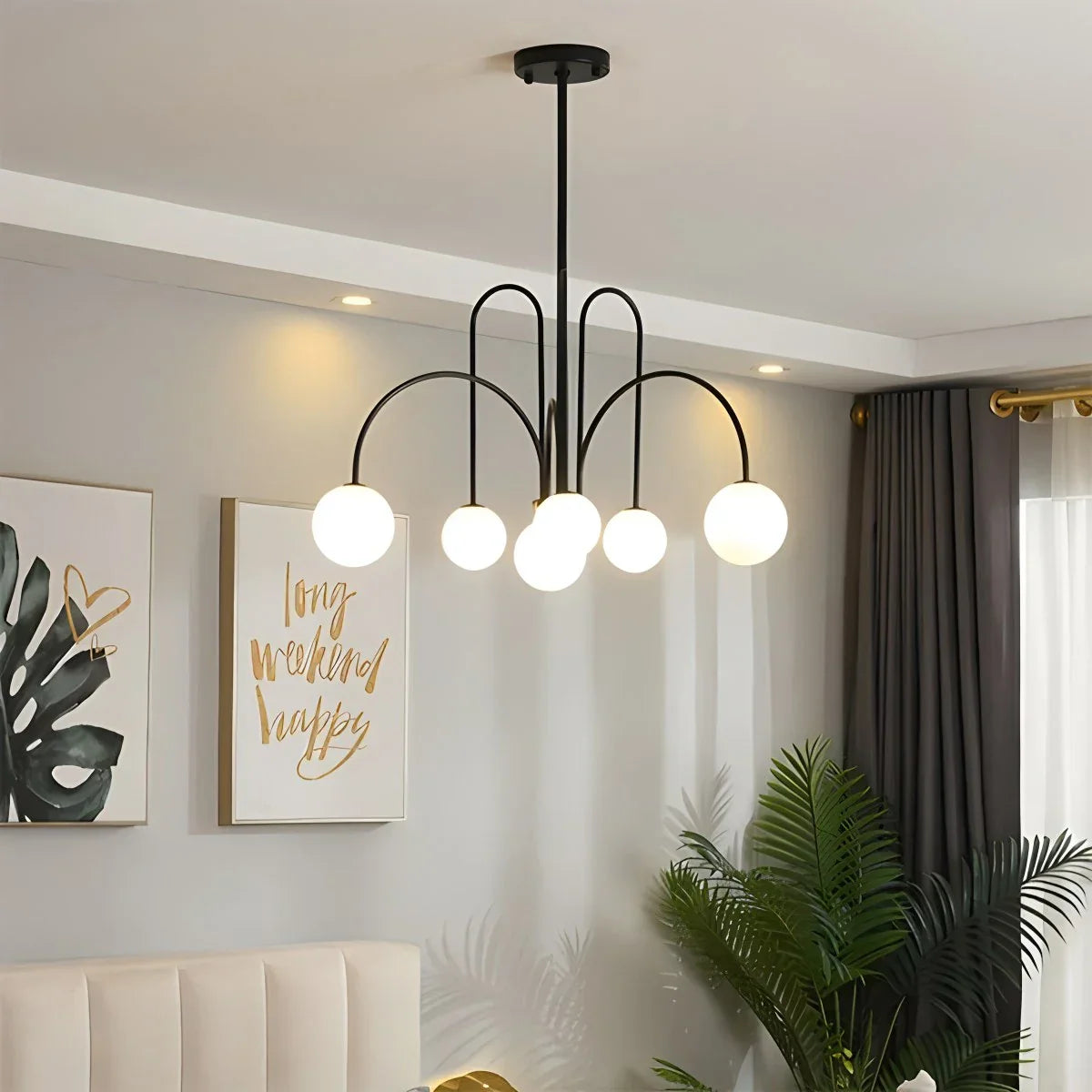 flairel Avi Double Layer Glass Chandelier