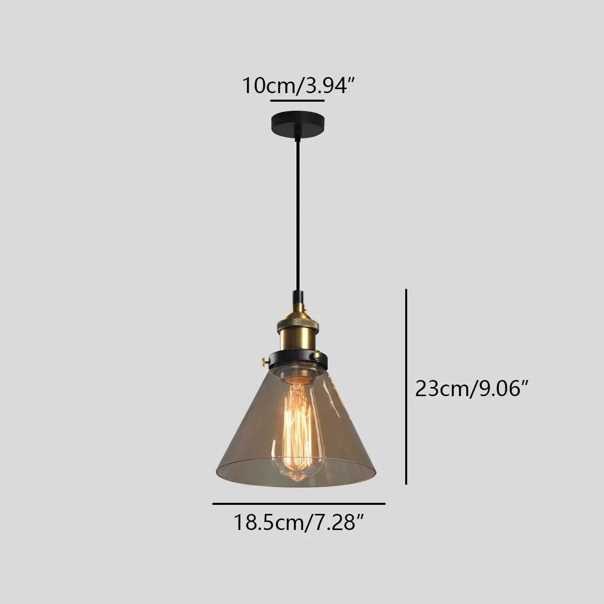 flairel Mabel Glass Pendant Light for Kitchen Island