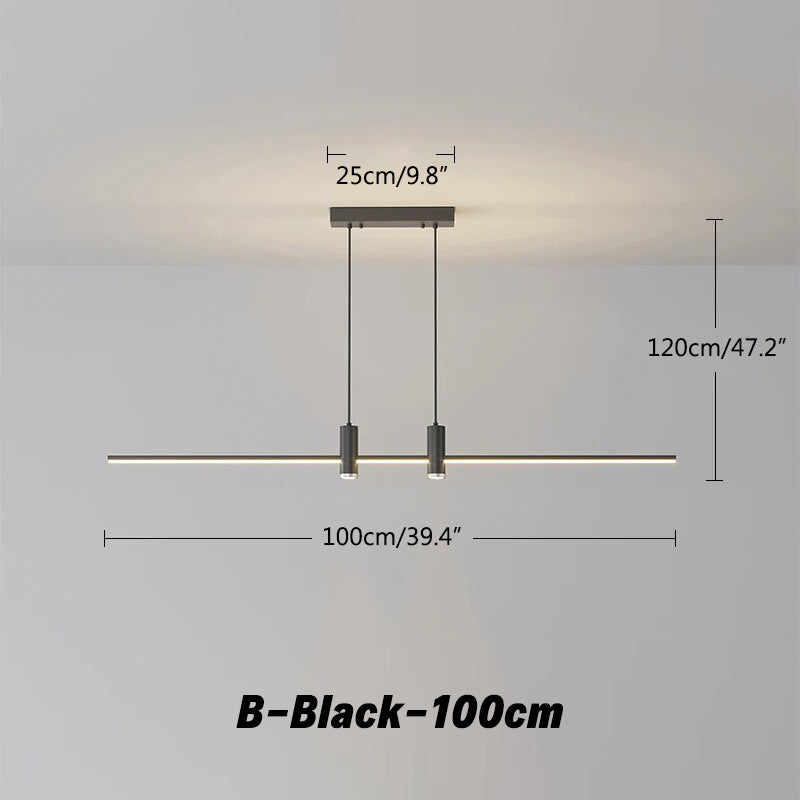 flairel Modern Minimalist Linear LED Pendant Light
