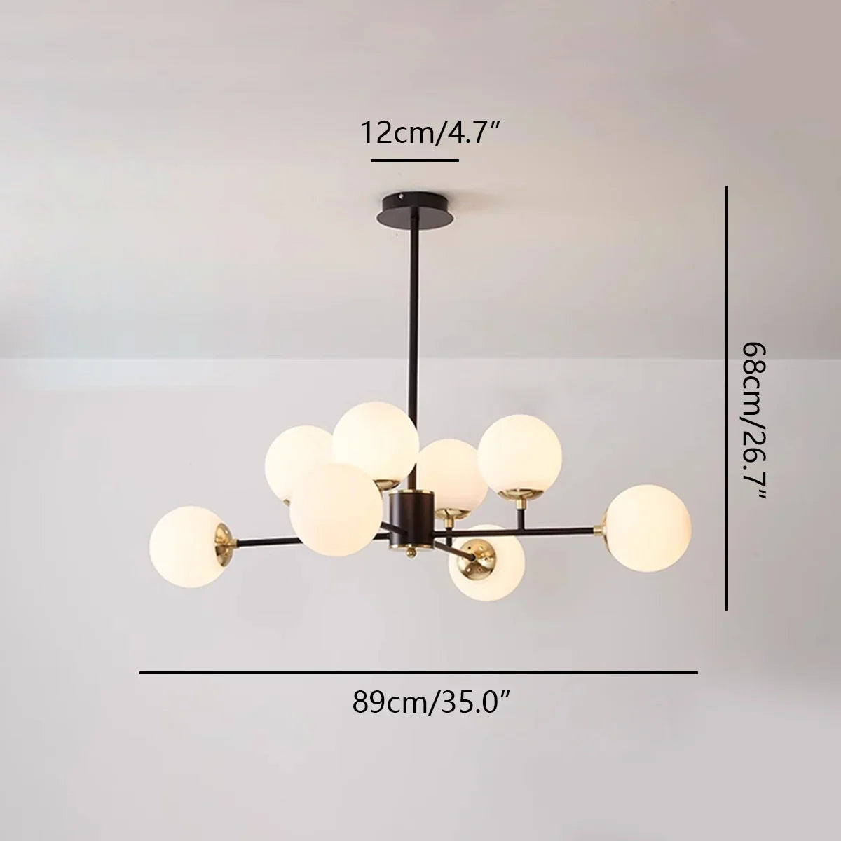 flairel Camilla Glass Chandelier for Living Room