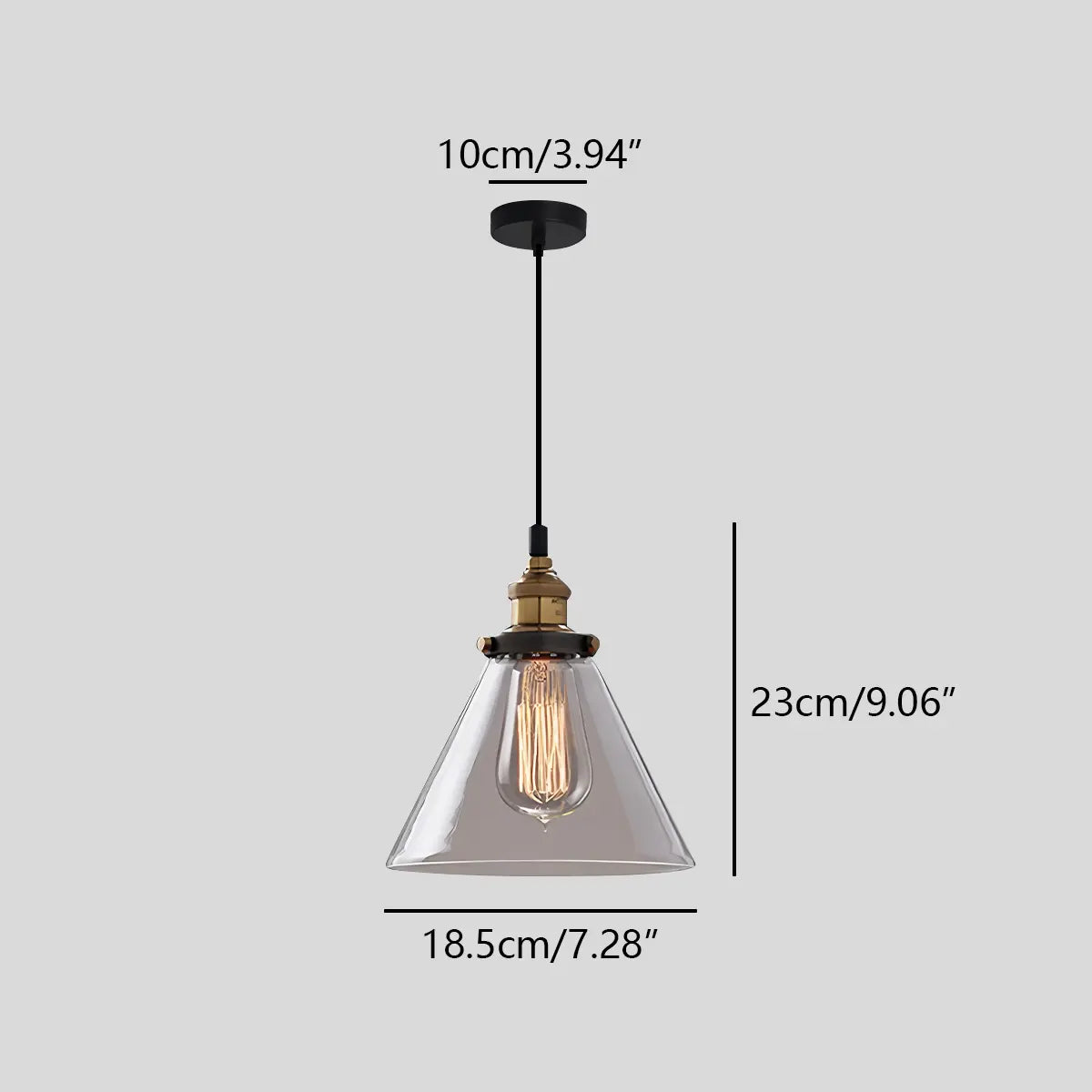 flairel Mabel Glass Pendant Light for Kitchen Island