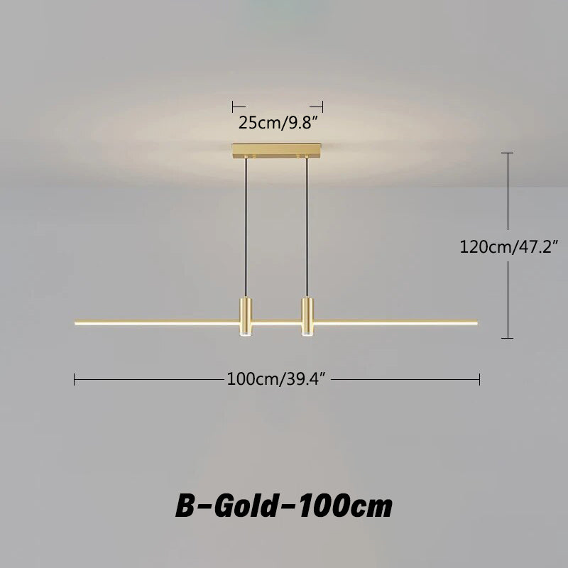 flairel Modern Minimalist Linear LED Pendant Light