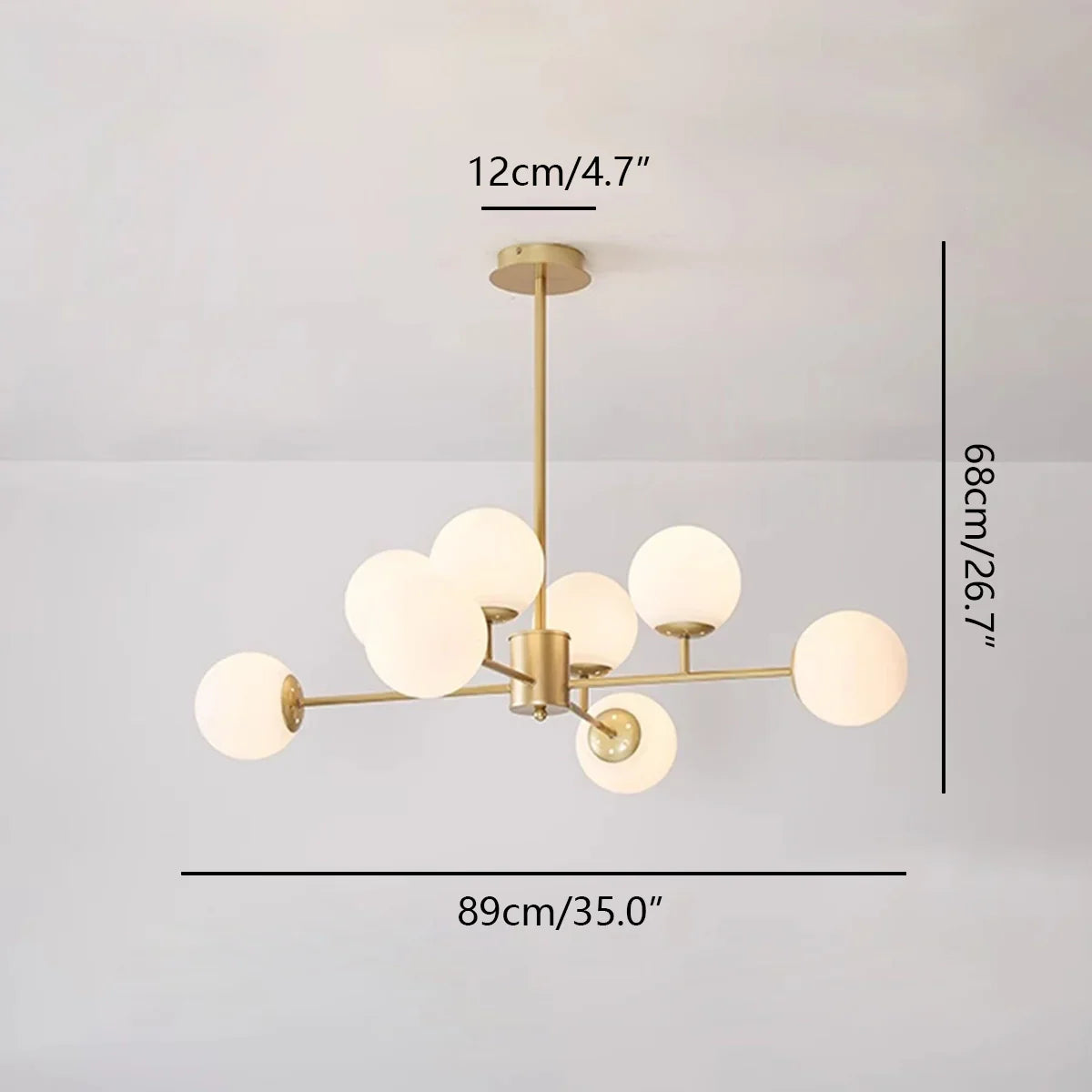 flairel Camilla Glass Chandelier for Living Room