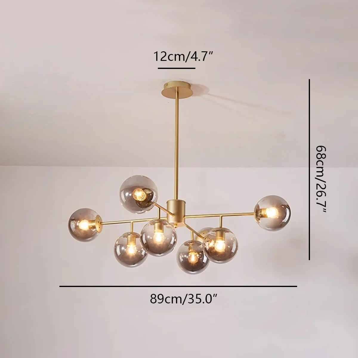 flairel Camilla Glass Chandelier for Living Room