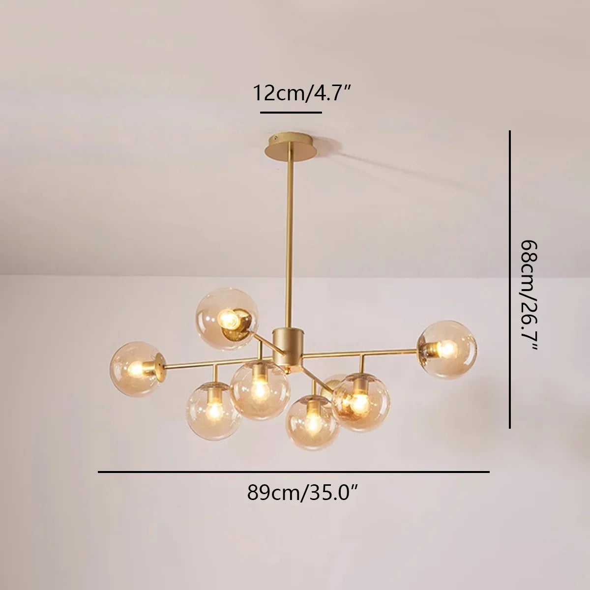 flairel Camilla Glass Chandelier for Living Room