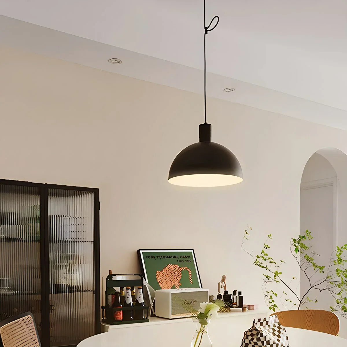 flairel Bauhaus Creative Rocker Glass Pendant Light