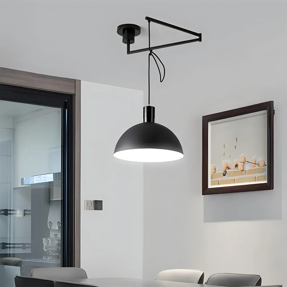 flairel Bauhaus Creative Rocker Glass Pendant Light