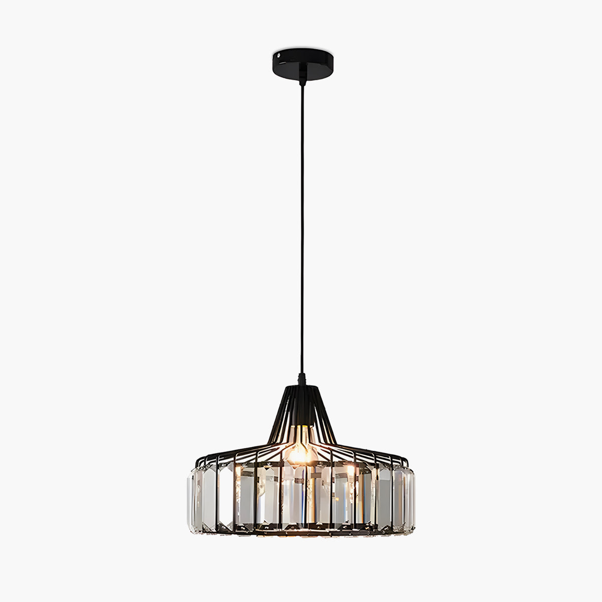 flairel Modern Iron Art Glass Pendant Lamp for Kitchen