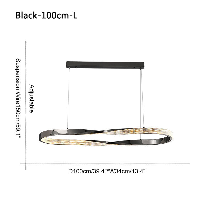 flairel Modern Simple Mobius Circle Chandelier