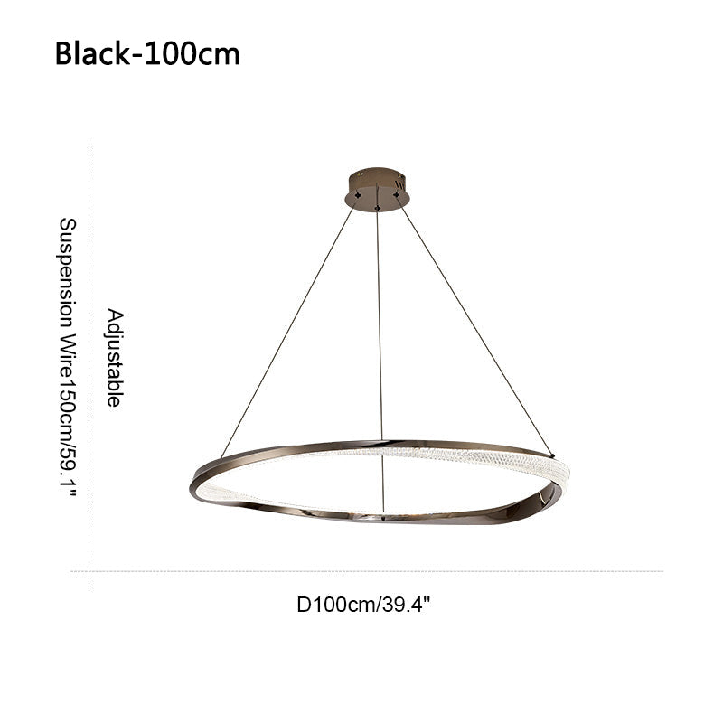 flairel Modern Simple Mobius Circle Chandelier