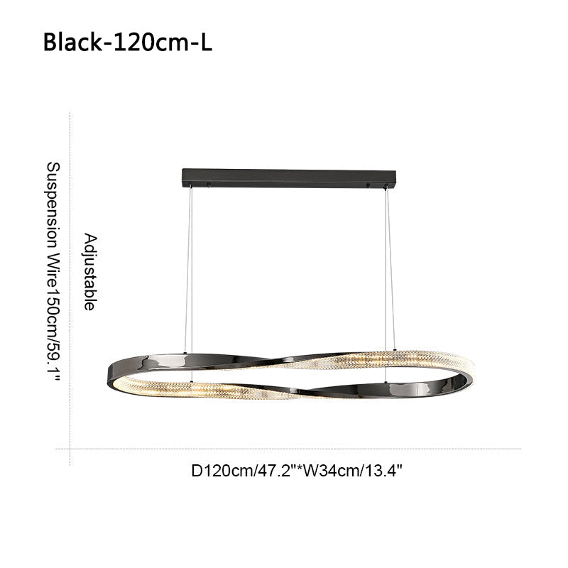 flairel Modern Simple Mobius Circle Chandelier