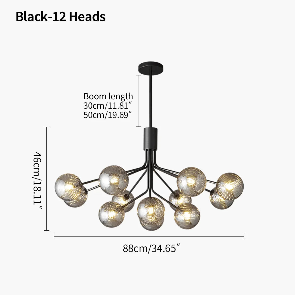 flairel All Copper Magic Bean Glass Chandelier