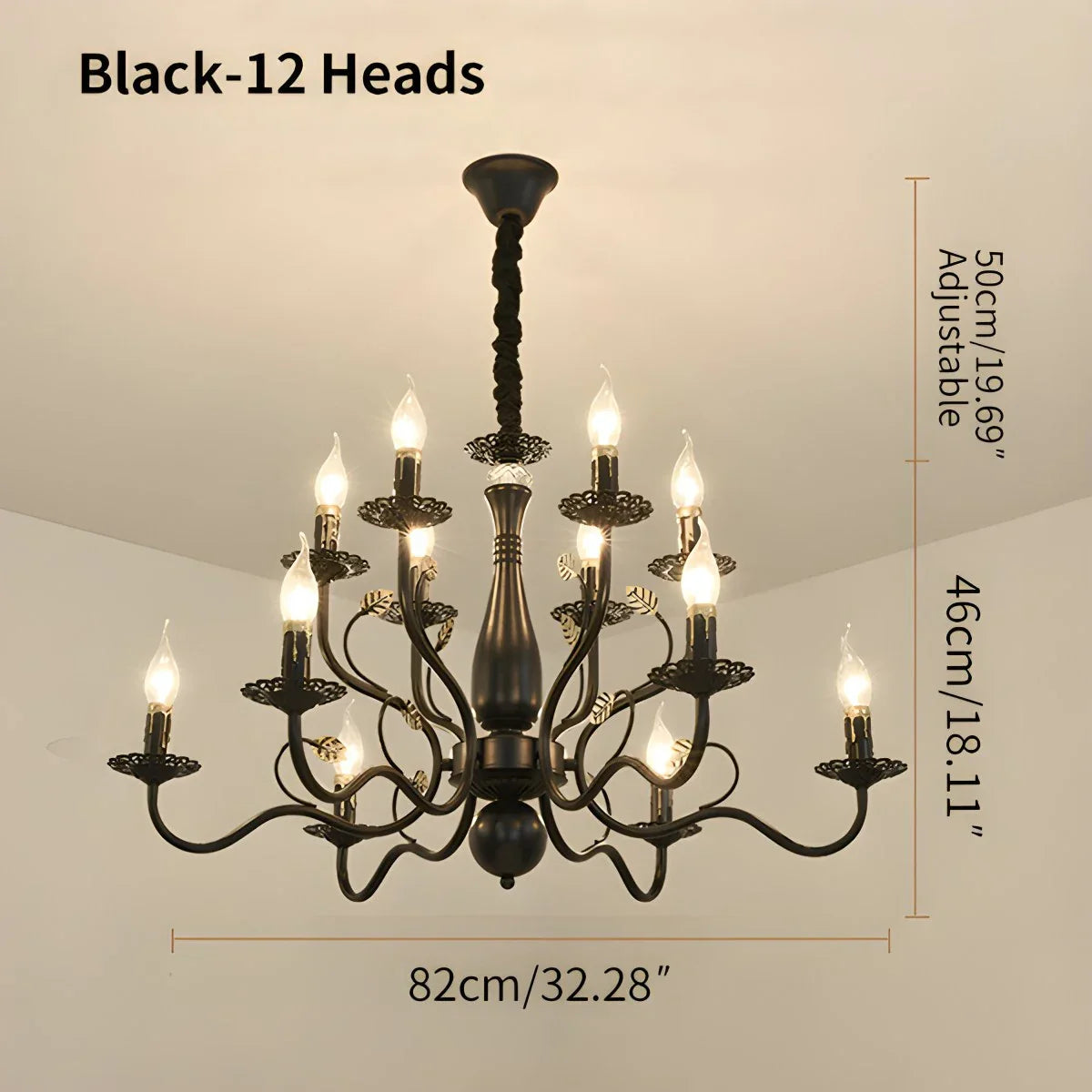 flairel Double Layered Candle Chandelier for Dining Room