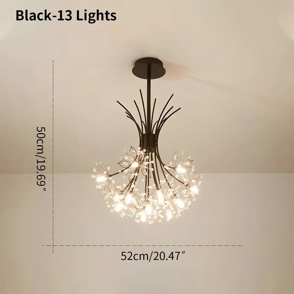 flairel Gypsophila Bouquet Crystal Chandelier