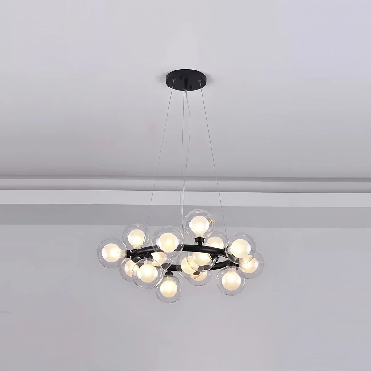 flairel Nur Bubble Glass Chandelier for Living Room