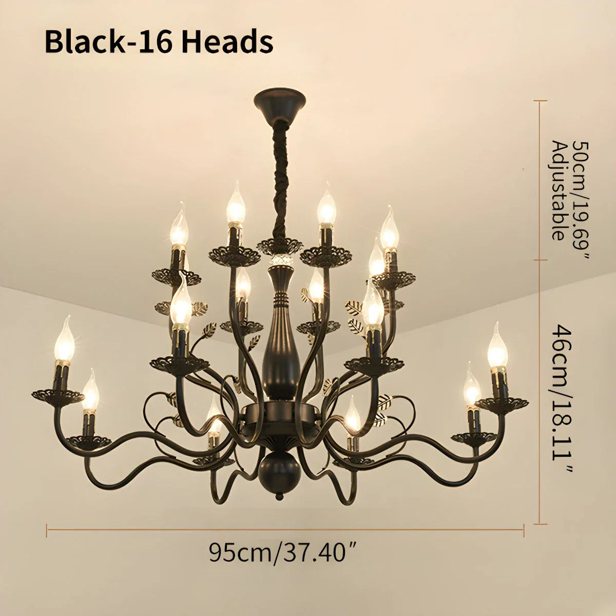 flairel Double Layered Candle Chandelier for Dining Room