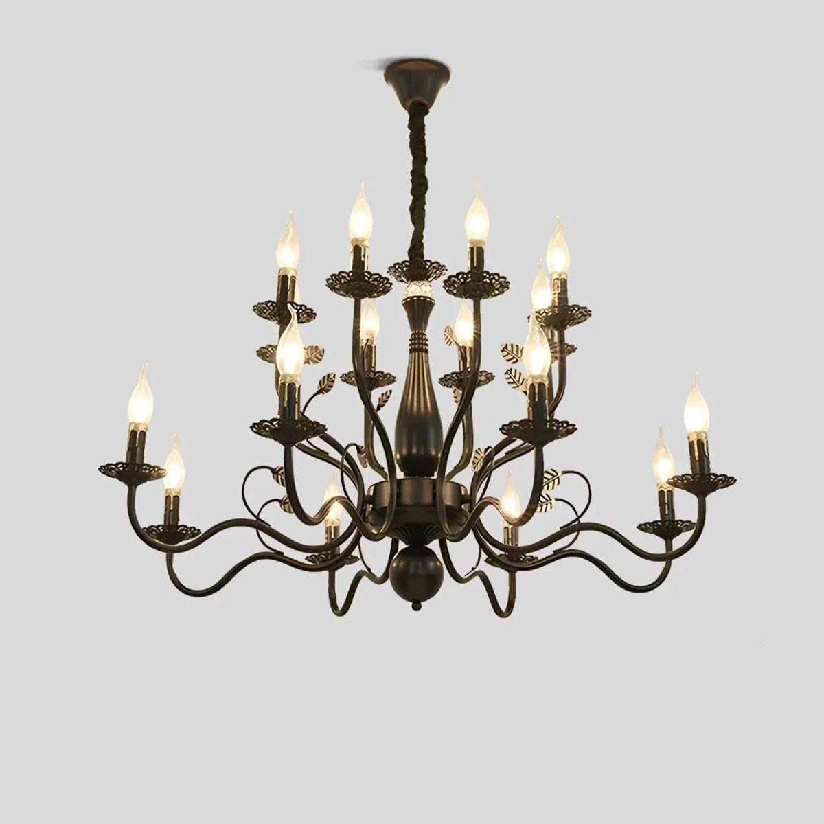 flairel Double Layered Candle Chandelier for Dining Room