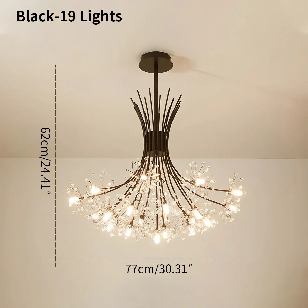 flairel Gypsophila Bouquet Crystal Chandelier