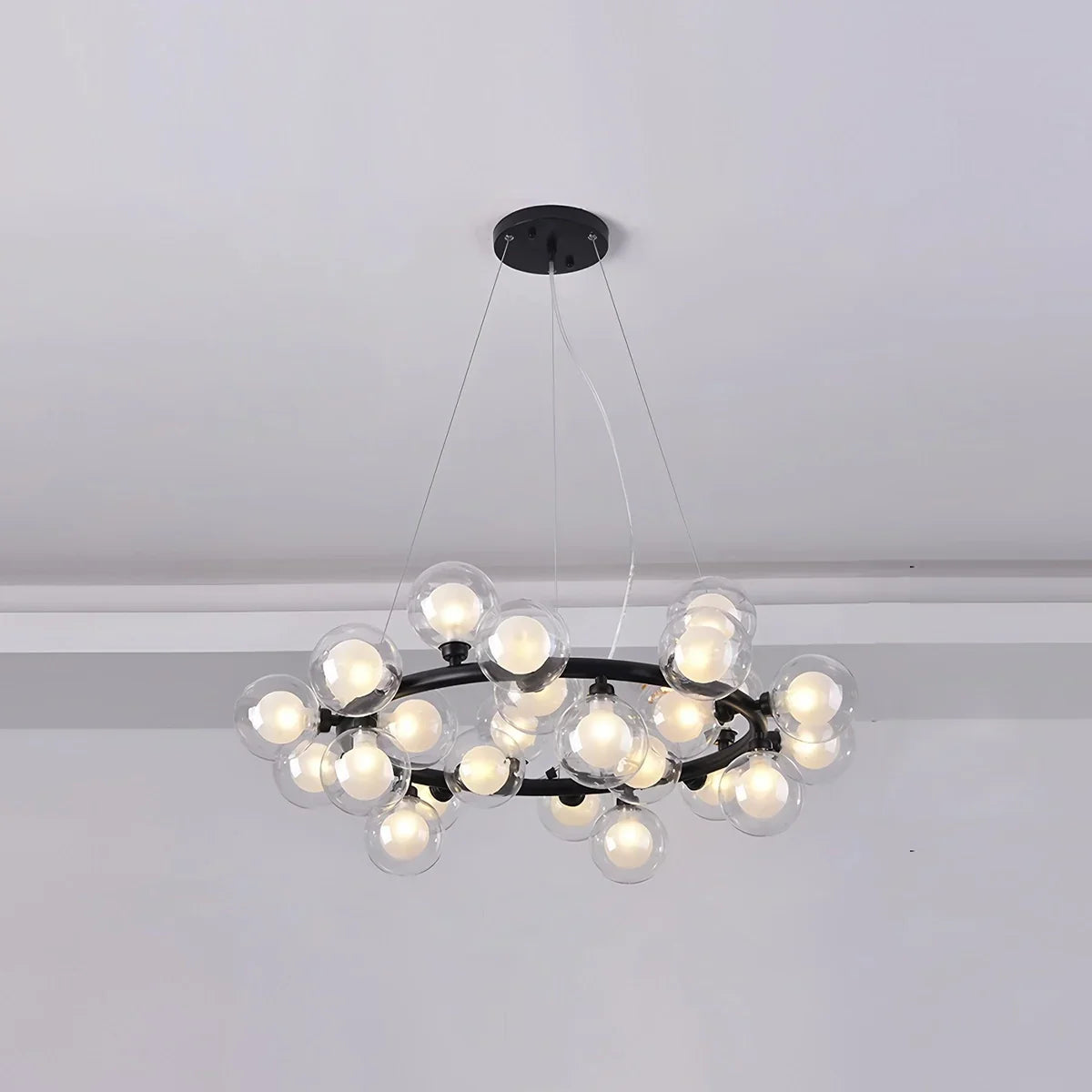 flairel Nur Bubble Glass Chandelier for Living Room