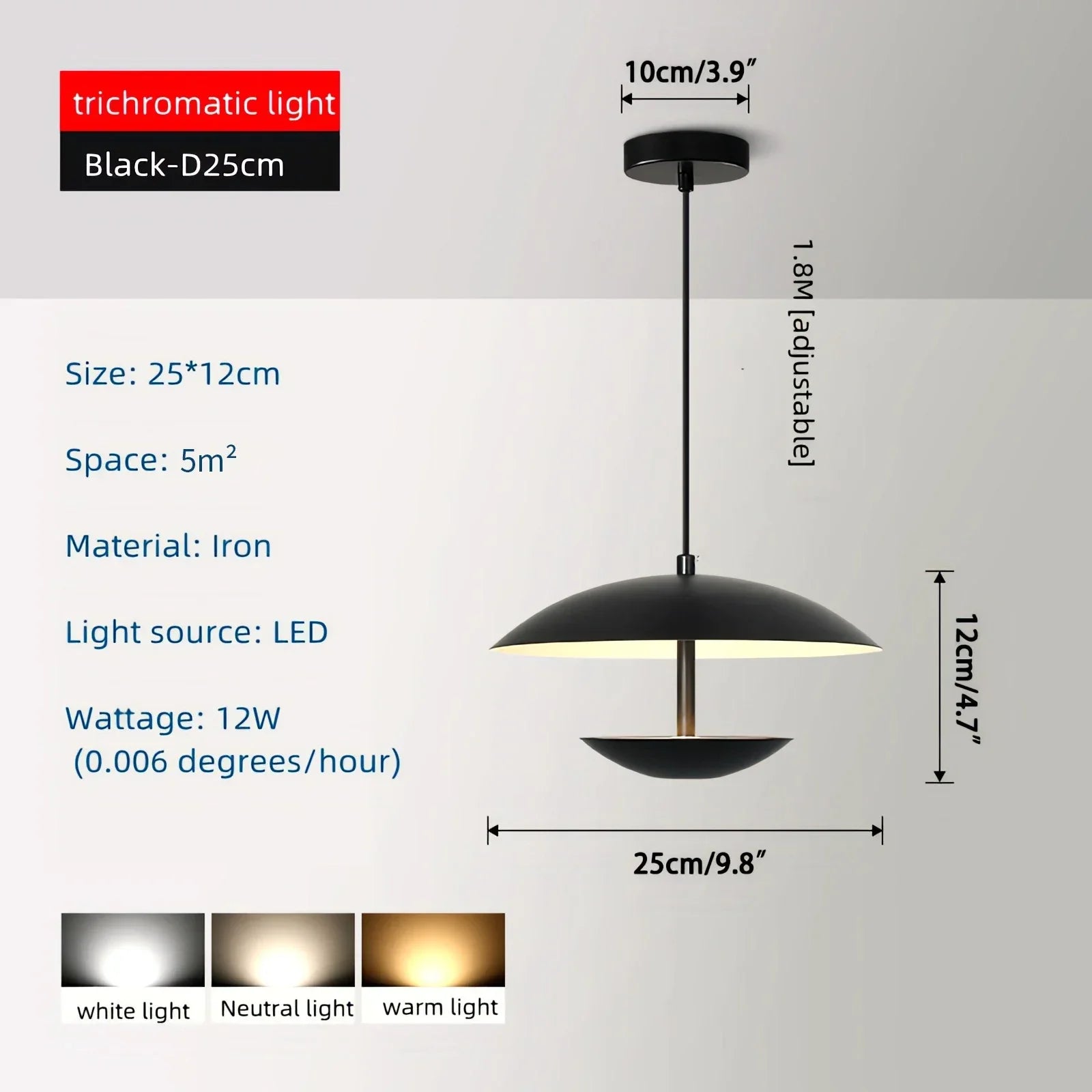 flairel UFO Wrought Iron Pendeant Light for Living Room