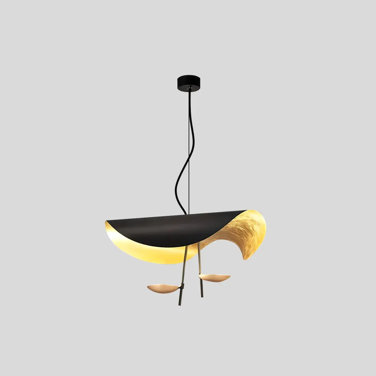 flairel Modern Sculptural Leaf Pendant Light
