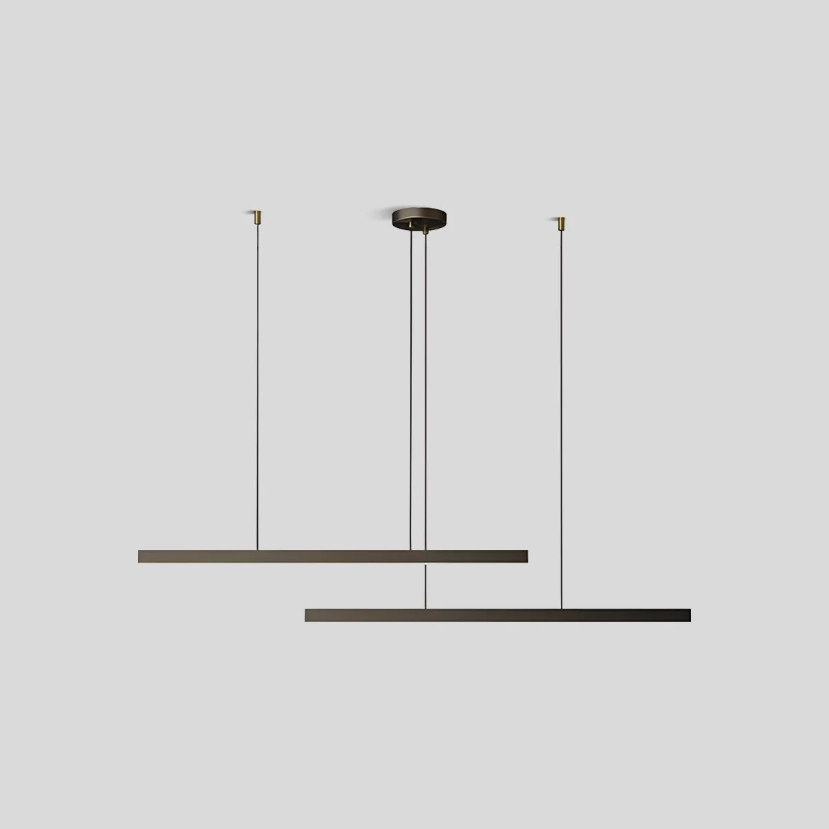 flairel All Copper Minimalist Chandelier for Dining & Living Rooms