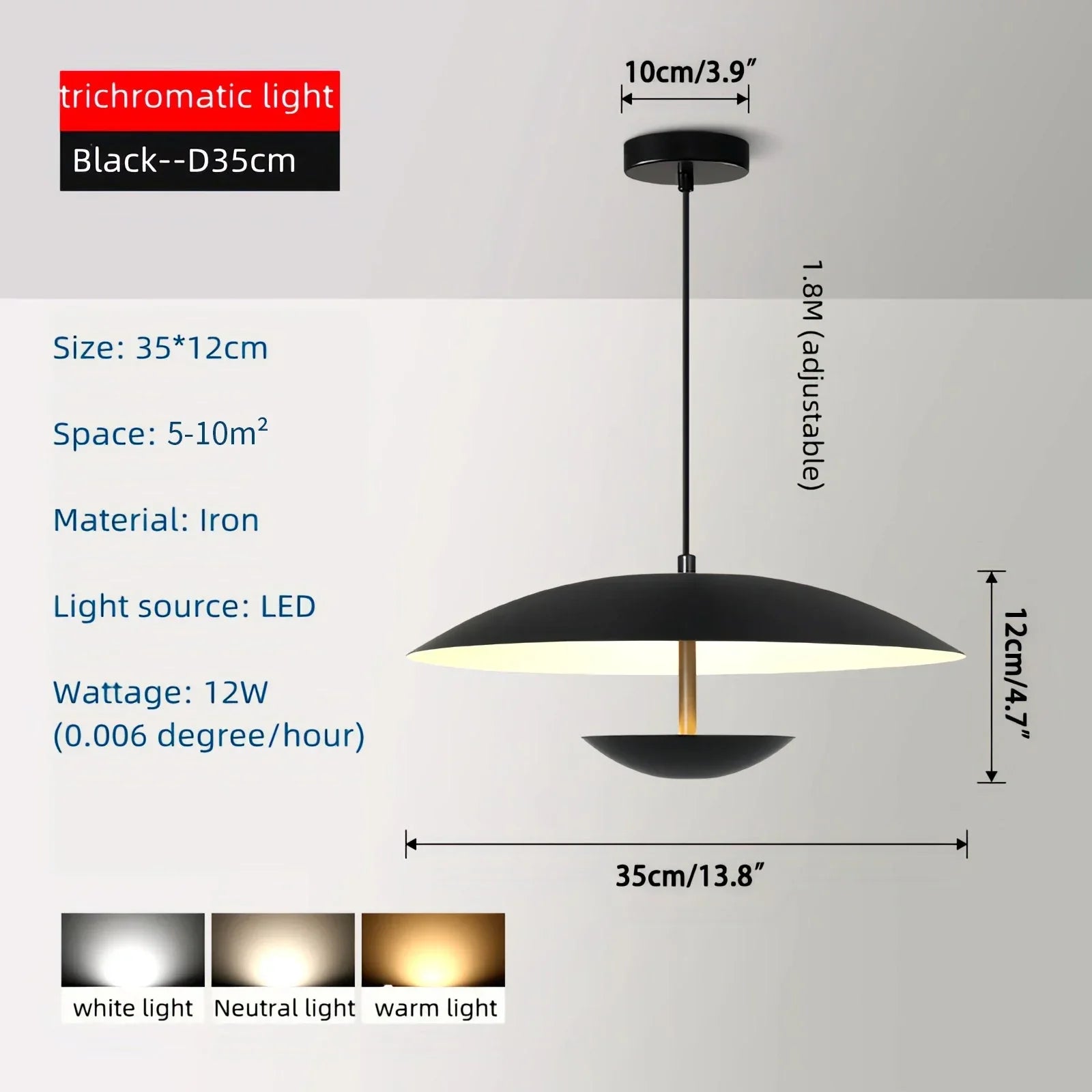 flairel UFO Wrought Iron Pendeant Light for Living Room