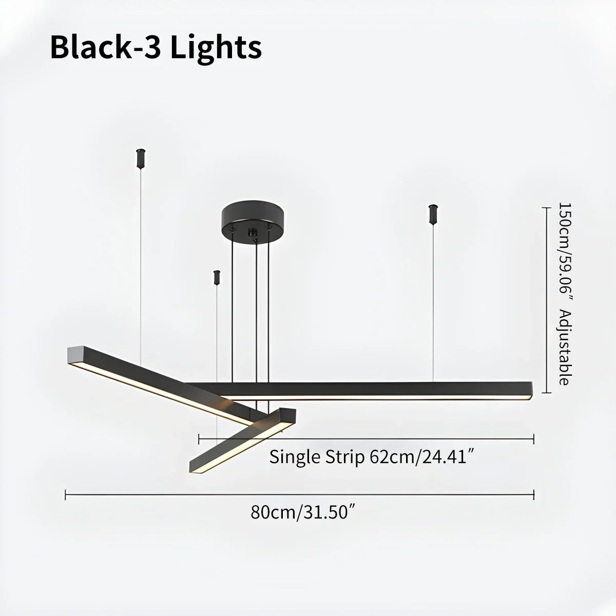 flairel Multi Light Sticks LED Chandelier for Living Room