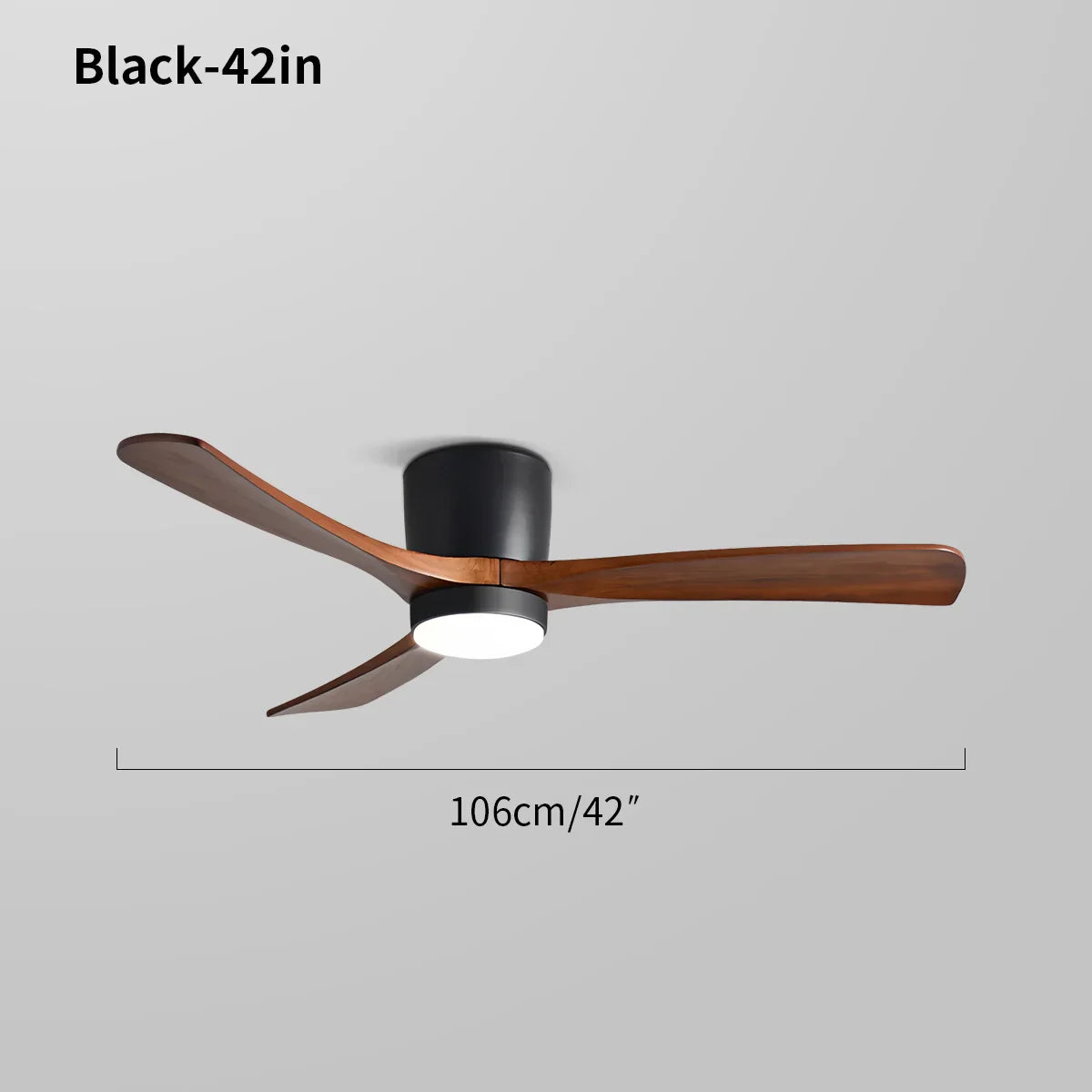 flairel Large Low Profile Ceiling Fan with Light
