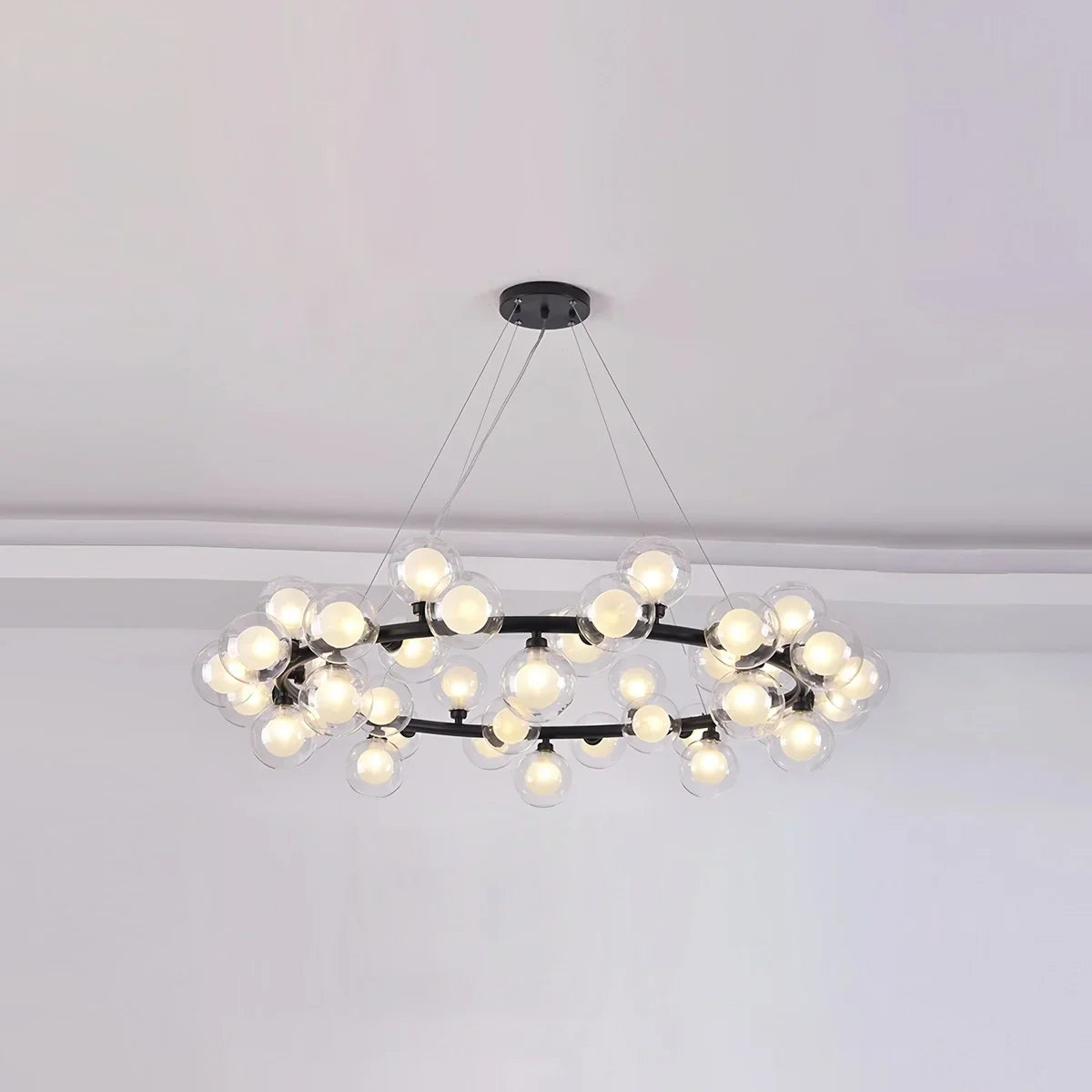 flairel Nur Bubble Glass Chandelier for Living Room