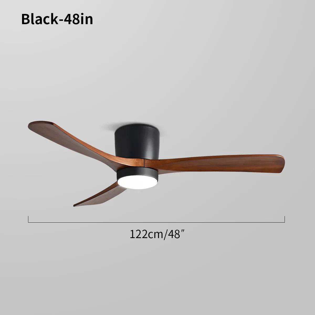 flairel Large Low Profile Ceiling Fan with Light