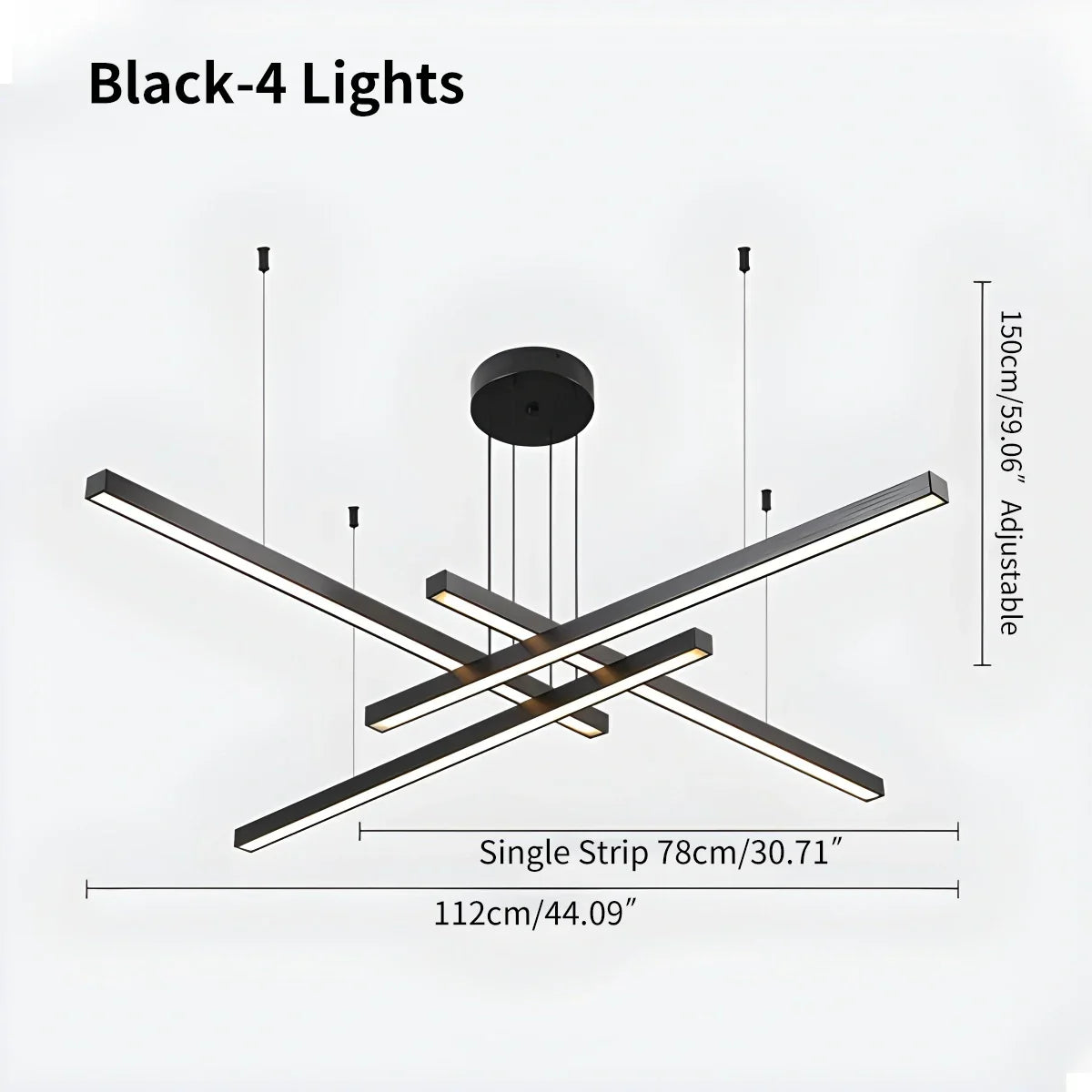 flairel Multi Light Sticks LED Chandelier for Living Room