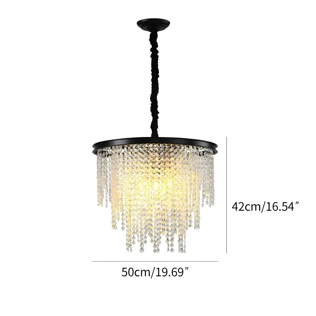flairel Octagonal Beaded Crystal Chandelier