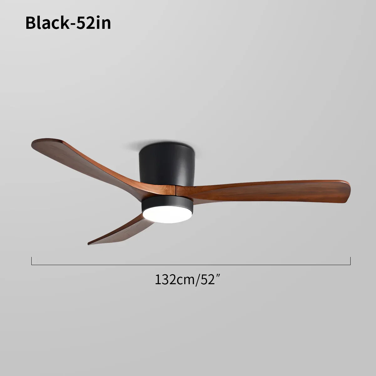 flairel Large Low Profile Ceiling Fan with Light