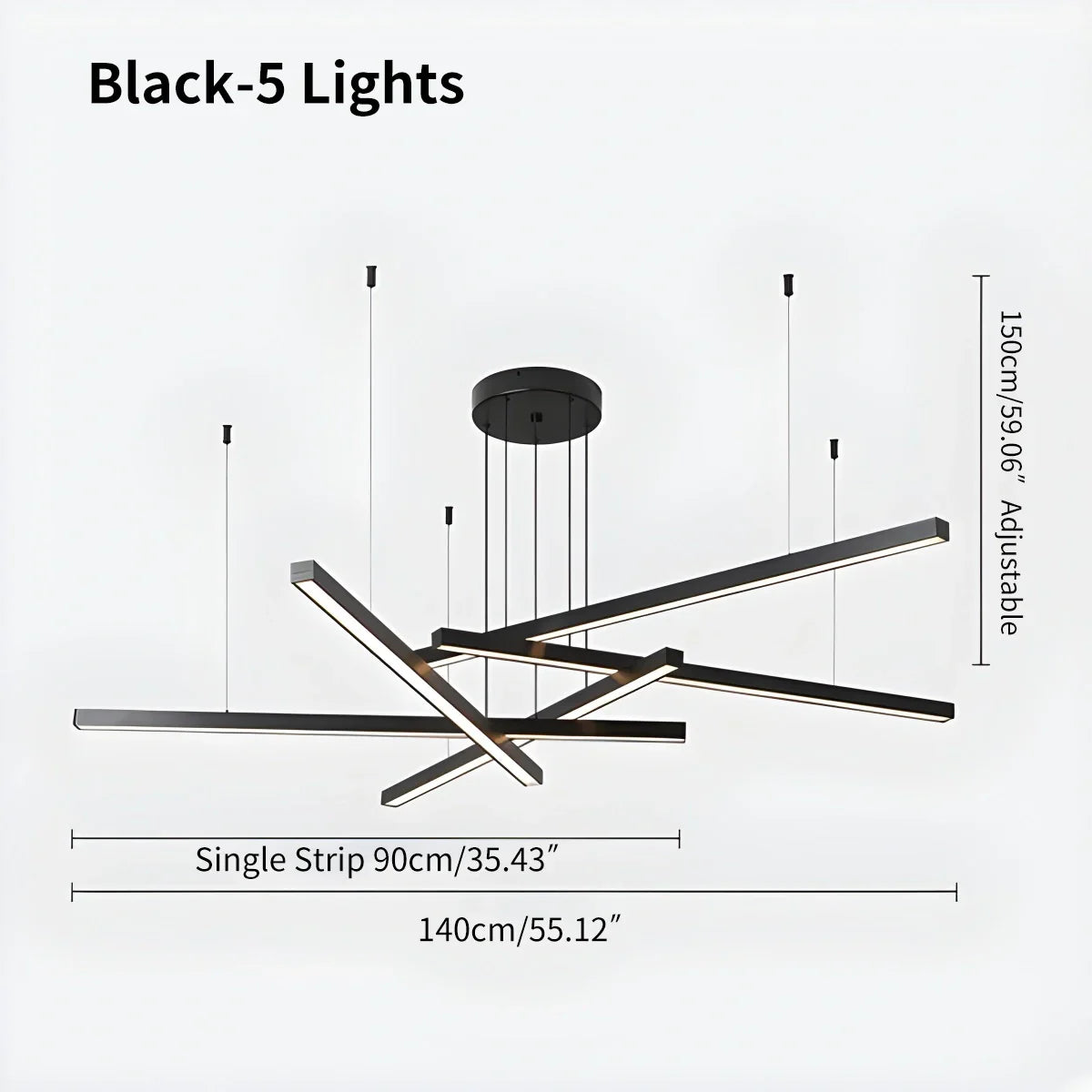 flairel Multi Light Sticks LED Chandelier for Living Room
