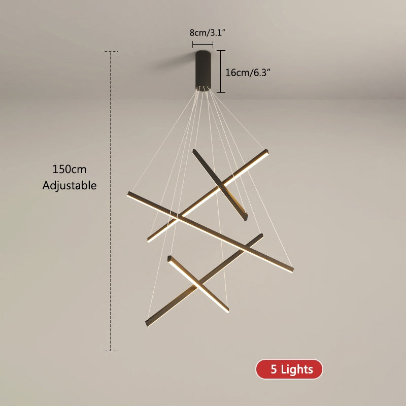flairel Custom Multi Light Sticks LED Chandelier