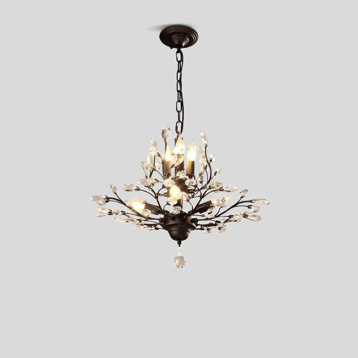 flairel Tree Branch Crystal Chandelier for Living Room