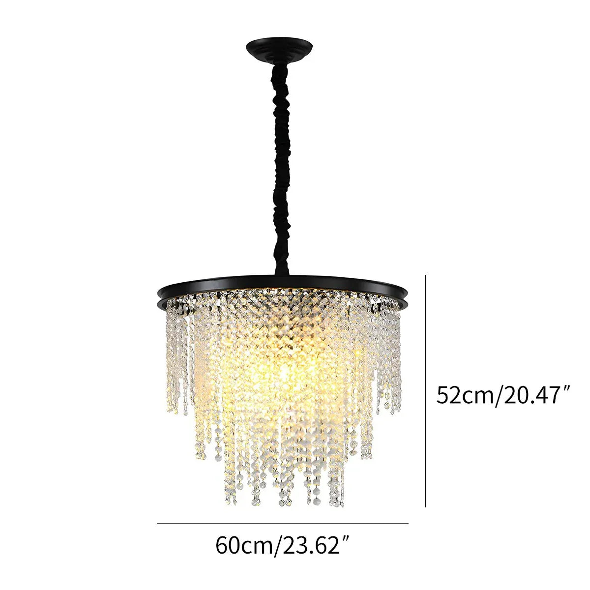 flairel Octagonal Beaded Crystal Chandelier