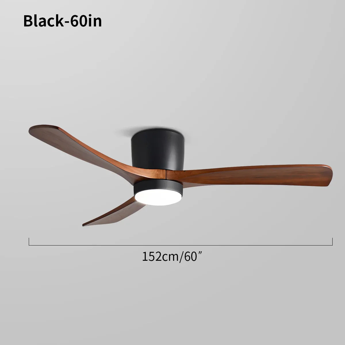 flairel Large Low Profile Ceiling Fan with Light