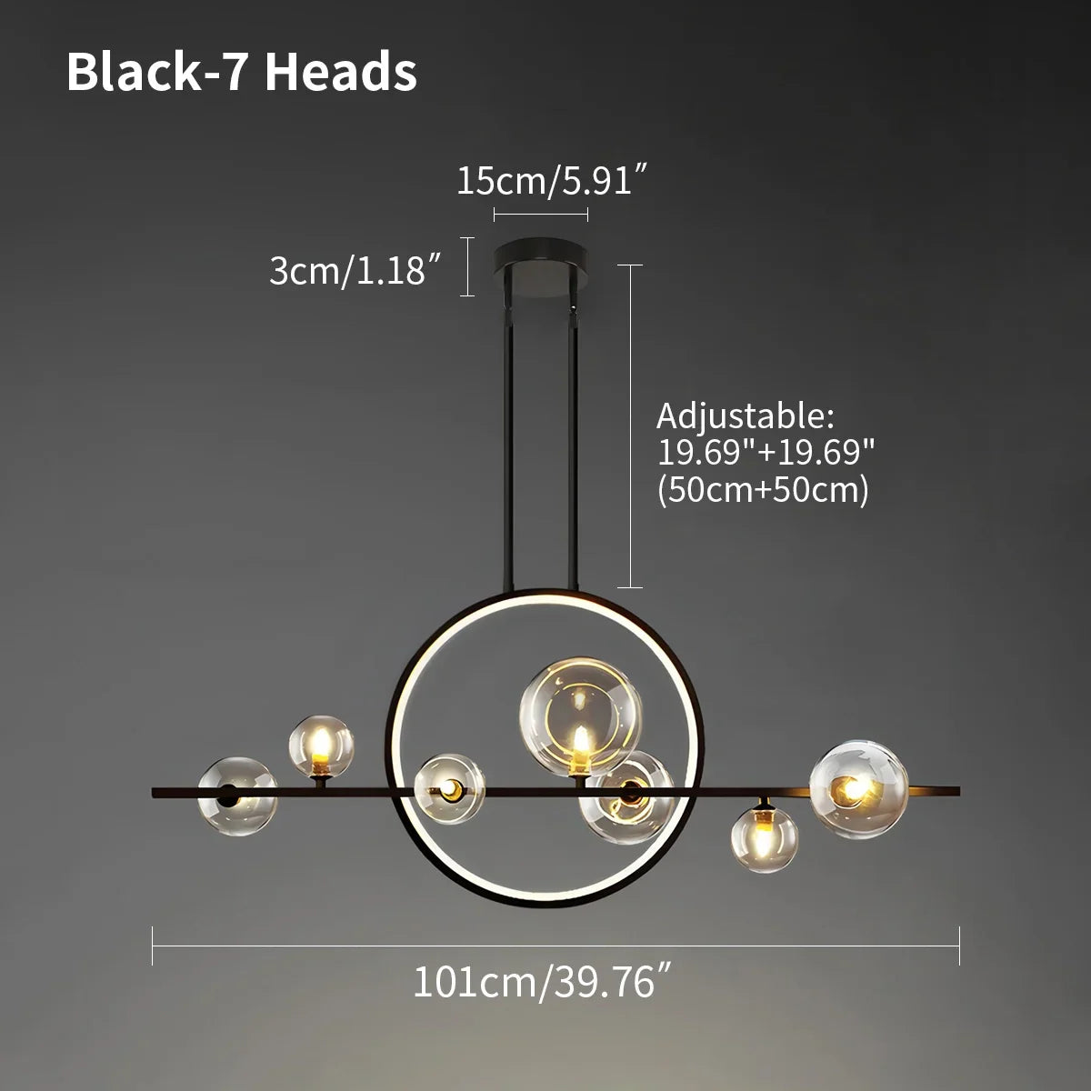 flairel Archipelago Modern Glass Ball Chandelier